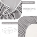 Hotel Soft Bed Sheet Set- Bedding Sheets & Pillowcases -Breathable Bedding - Wrinkle, Fade, Stain Resistant-Deep Pocket Flat Fitted Bed Sheet Set(Silver-gray,Single)