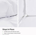 Hotel Soft Microfiber Duvet Cover Set-2000TC Quilt Cover Set & Pillowcases -1 Donna Cover Zipper Closure & 1 x Pillowcases-Breathable Bedding - Wrinkle, Fade, Stain Resistant(White,Super King)