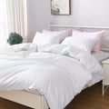 Hotel Soft Microfiber Duvet Cover Set-2000TC Quilt Cover Set & Pillowcases -1 Donna Cover Zipper Closure & 1 x Pillowcases-Breathable Bedding - Wrinkle, Fade, Stain Resistant(Raw white,Super King)