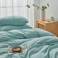 Hotel Soft Microfiber Duvet Cover Set-2000TC Quilt Cover Set & Pillowcases -1 Donna Cover Zipper Closure & 1 x Pillowcases-Breathable Bedding - Wrinkle, Fade, Stain Resistant(Ice Blue,Super King)