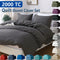 Hotel Soft Microfiber Duvet Cover Set-2000TC Quilt Cover Set & Pillowcases -1 Donna Cover Zipper Closure & 1 x Pillowcases-Breathable Bedding - Wrinkle, Fade, Stain Resistant(Dark gray,Super King)