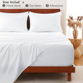 Hotel Soft Bed Sheet Set- Bedding Sheets & Pillowcases -Breathable Bedding - Wrinkle, Fade, Stain Resistant-Deep Pocket Flat Fitted Bed Sheet Set(Raw white,Super King)