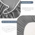 Hotel Soft Bed Sheet Set- Bedding Sheets & Pillowcases -Breathable Bedding - Wrinkle, Fade, Stain Resistant-Deep Pocket Flat Fitted Bed Sheet Set(Grey,Super King)
