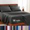 Hotel Soft Bed Sheet Set- Bedding Sheets & Pillowcases -Breathable Bedding - Wrinkle, Fade, Stain Resistant-Deep Pocket Flat Fitted Bed Sheet Set(Dark gray,Super King)