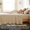 Hotel Soft Bed Sheet Set- Bedding Sheets & Pillowcases -Breathable Bedding - Wrinkle, Fade, Stain Resistant-Deep Pocket Flat Fitted Bed Sheet Set(Camel Beige,Super King)