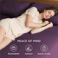 Hotel Soft Bed Sheet Set- Bedding Sheets & Pillowcases -Breathable Bedding - Wrinkle, Fade, Stain Resistant-Deep Pocket Flat Fitted Bed Sheet Set(Purple,Super King)