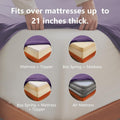 Hotel Soft Bed Sheet Set- Bedding Sheets & Pillowcases -Breathable Bedding - Wrinkle, Fade, Stain Resistant-Deep Pocket Flat Fitted Bed Sheet Set(Purple,Super King)