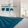 Hotel Quality Fitted Sheet - 1 Piece Fitted Sheet  -Breathable Bedding - Wrinkle, Fade, Stain Resistant- 16inch/40cm Deep Pocket Fitted Bed Sheet-Wrinkle and Fade Resistant,(Biscay blue,Super King)
