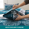 3 Piece Hotel Soft Microfiber Quilt Cover Set-2000TC Duvet/Donna Cover Set & Pillowcases -1 Quilt Cover Zipper Closure & 1 x Pillowcases-Breathable Bedding - Wrinkle, Fade, Stain Resistant(Bohemian,Double)