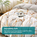 3 Piece Hotel Soft Microfiber Quilt Cover Set-2000TC Duvet/Donna Cover Set & Pillowcases -1 Quilt Cover Zipper Closure & 1 x Pillowcases-Breathable Bedding - Wrinkle, Fade, Stain Resistant(Modern Geometric,Double)