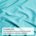 3 Piece Fitted Sheet Set- Fitted Sheet & Pillowcases -Breathable Bedding - Wrinkle, Fade, Stain Resistant- 40cm Deep Pocket Fitted Bed Sheet Set(Ice blue,Double)
