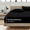 3 Piece Fitted Sheet Set- Fitted Sheet & Pillowcases -Breathable Bedding - Wrinkle, Fade, Stain Resistant- 40cm Deep Pocket Fitted Bed Sheet Set(Black,Double)