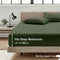 3 Piece Fitted Sheet Set- Fitted Sheet & Pillowcases -Breathable Bedding - Wrinkle, Fade, Stain Resistant- 40cm Deep Pocket Fitted Bed Sheet Set(Olive green,Double)