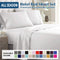 4 Piece Bed Sheet Set- Bedding Sheets & Pillowcases -Breathable Bedding - Wrinkle, Fade, Stain Resistant-Deep Pocket Flat Fitted Bed Sheet Set(White,Double)