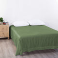 Elegant Comfort Premium Hotel Quality 1-Piece Double Flat Sheet, Luxury and Softest 2000 Thread Count Bedding Flat Sheet(Double,Olive green)