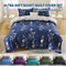 3 Piece Hotel Soft Microfiber Quilt Cover Set-2000TC Duvet/Donna Cover Set & Pillowcases -1 Quilt Cover Zipper Closure & 1 x Pillowcases-Breathable Bedding - Wrinkle, Fade, Stain Resistant(Navy Floral,King)