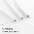 4 Piece Bed Sheet Set- Bedding Sheets & Pillowcases -Breathable Bedding - Wrinkle, Fade, Stain Resistant-Deep Pocket Flat Fitted Bed Sheet Set(White,King)