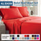 4 Piece Bed Sheet Set- Bedding Sheets & Pillowcases -Breathable Bedding - Wrinkle, Fade, Stain Resistant-Deep Pocket Flat Fitted Bed Sheet Set(Red,King)