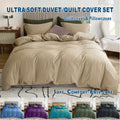 2 Piece Hotel Soft Microfiber Quilt Cover Set-2000TC Duvet/Donna Cover Set & Pillowcases -1 Quilt Cover Zipper Closure & 1 x Pillowcases-Breathable Bedding - Wrinkle, Fade, Stain Resistant(Camel Beige,King Single)