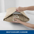 2 Piece Hotel Soft Microfiber Quilt Cover Set-2000TC Duvet/Donna Cover Set & Pillowcases -1 Quilt Cover Zipper Closure & 1 x Pillowcases-Breathable Bedding - Wrinkle, Fade, Stain Resistant(Camel Beige,King Single)