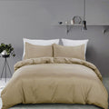 2 Piece Hotel Soft Microfiber Quilt Cover Set-2000TC Duvet/Donna Cover Set & Pillowcases -1 Quilt Cover Zipper Closure & 1 x Pillowcases-Breathable Bedding - Wrinkle, Fade, Stain Resistant(Camel Beige,King Single)