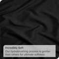 2 Piece Fitted Sheet Set- Fitted Sheet & Pillowcases -Breathable Bedding - Wrinkle, Fade, Stain Resistant- 40cm Deep Pocket Fitted Bed Sheet Set(Black,King Single)