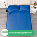 2 Piece Fitted Sheet Set- Fitted Sheet & Pillowcases -Breathable Bedding - Wrinkle, Fade, Stain Resistant- 40cm Deep Pocket Fitted Bed Sheet Set(Royal blue,King Single)