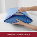 2 Piece Fitted Sheet Set- Fitted Sheet & Pillowcases -Breathable Bedding - Wrinkle, Fade, Stain Resistant- 40cm Deep Pocket Fitted Bed Sheet Set(Ocean,King Single)