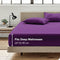 3 Piece Fitted Sheet Set- Fitted Sheet & Pillowcases -Breathable Bedding - Wrinkle, Fade, Stain Resistant- 40cm Deep Pocket Fitted Bed Sheet Set(Purple,Queen)