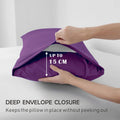 3 Piece Fitted Sheet Set- Fitted Sheet & Pillowcases -Breathable Bedding - Wrinkle, Fade, Stain Resistant- 40cm Deep Pocket Fitted Bed Sheet Set(Purple,Queen)