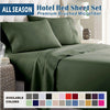 4 Piece Bed Sheet Set- Bedding Sheets & Pillowcases -Breathable Bedding - Wrinkle, Fade, Stain Resistant-Deep Pocket Flat Fitted Bed Sheet Set(Olive green,Queen)