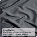 4 Piece Bed Sheet Set- Bedding Sheets & Pillowcases -Breathable Bedding - Wrinkle, Fade, Stain Resistant-Deep Pocket Flat Fitted Bed Sheet Set(Dark gray,Queen)