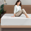 Hotel Quality Fitted Sheet - 1 Piece Fitted Sheet  -Breathable Bedding - Wrinkle, Fade, Stain Resistant- 16inch/40cm Deep Pocket Fitted Bed Sheet-Wrinkle and Fade Resistant,(White,Queen)