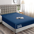 Hotel Quality Fitted Sheet - 1 Piece Fitted Sheet  -Breathable Bedding - Wrinkle, Fade, Stain Resistant- 16inch/40cm Deep Pocket Fitted Bed Sheet-Wrinkle and Fade Resistant,(Navy,Queen)