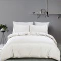 2 Piece Hotel Soft Microfiber Quilt Cover Set-2000TC Duvet/Donna Cover Set & Pillowcases -1 Quilt Cover Zipper Closure & 1 x Pillowcases-Breathable Bedding - Wrinkle, Fade, Stain Resistant(Raw white,Single)