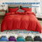 2 Piece Hotel Soft Microfiber Quilt Cover Set-2000TC Duvet/Donna Cover Set & Pillowcases -1 Quilt Cover Zipper Closure & 1 x Pillowcases-Breathable Bedding - Wrinkle, Fade, Stain Resistant(Red,Single)