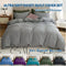 2 Piece Hotel Soft Microfiber Quilt Cover Set-2000TC Duvet/Donna Cover Set & Pillowcases -1 Quilt Cover Zipper Closure & 1 x Pillowcases-Breathable Bedding - Wrinkle, Fade, Stain Resistant(Grey,Single)