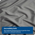 2 Piece Hotel Soft Microfiber Quilt Cover Set-2000TC Duvet/Donna Cover Set & Pillowcases -1 Quilt Cover Zipper Closure & 1 x Pillowcases-Breathable Bedding - Wrinkle, Fade, Stain Resistant(Grey,Single)