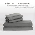 2 Piece Hotel Soft Microfiber Quilt Cover Set-2000TC Duvet/Donna Cover Set & Pillowcases -1 Quilt Cover Zipper Closure & 1 x Pillowcases-Breathable Bedding - Wrinkle, Fade, Stain Resistant(Grey,Single)