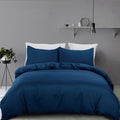 2 Piece Hotel Soft Microfiber Quilt Cover Set-2000TC Duvet/Donna Cover Set & Pillowcases -1 Quilt Cover Zipper Closure & 1 x Pillowcases-Breathable Bedding - Wrinkle, Fade, Stain Resistant(Navy,Single)