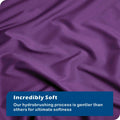 2 Piece Hotel Soft Microfiber Quilt Cover Set-2000TC Duvet/Donna Cover Set & Pillowcases -1 Quilt Cover Zipper Closure & 1 x Pillowcases-Breathable Bedding - Wrinkle, Fade, Stain Resistant(Purple,Single)