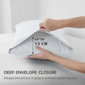 2 Piece Fitted Sheet Set- Fitted Sheet & Pillowcases -Breathable Bedding - Wrinkle, Fade, Stain Resistant- 40cm Deep Pocket Fitted Bed Sheet Set(White,Single)