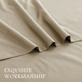 2 Piece Fitted Sheet Set- Fitted Sheet & Pillowcases -Breathable Bedding - Wrinkle, Fade, Stain Resistant- 40cm Deep Pocket Fitted Bed Sheet Set(Camel Beige,Single)