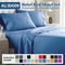 3 Piece Bed Sheet Set- Bedding Sheets & Pillowcases -Breathable Bedding - Wrinkle, Fade, Stain Resistant-Deep Pocket Flat Fitted Bed Sheet Set(Ocean,Single)