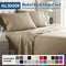 3 Piece Bed Sheet Set- Bedding Sheets & Pillowcases -Breathable Bedding - Wrinkle, Fade, Stain Resistant-Deep Pocket Flat Fitted Bed Sheet Set(Cream White,Single)