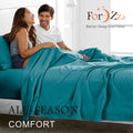 3 Piece Bed Sheet Set- Bedding Sheets & Pillowcases -Breathable Bedding - Wrinkle, Fade, Stain Resistant-Deep Pocket Flat Fitted Bed Sheet Set(Biscay blue,Single)
