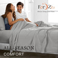 3 Piece Bed Sheet Set- Bedding Sheets & Pillowcases -Breathable Bedding - Wrinkle, Fade, Stain Resistant-Deep Pocket Flat Fitted Bed Sheet Set(Silver-gray,Single)