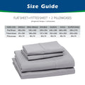 3 Piece Bed Sheet Set- Bedding Sheets & Pillowcases -Breathable Bedding - Wrinkle, Fade, Stain Resistant-Deep Pocket Flat Fitted Bed Sheet Set(Purple,Single)