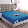 Hotel Quality Fitted Sheet - 1 Piece Fitted Sheet  -Breathable Bedding - Wrinkle, Fade, Stain Resistant- 16inch/40cm Deep Pocket Fitted Bed Sheet-Wrinkle and Fade Resistant,(Ocean,Single)