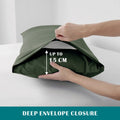3 Piece Hotel Soft Microfiber Quilt Cover Set-2000TC Duvet/Donna Cover Set & Pillowcases -1 Quilt Cover Zipper Closure & 1 x Pillowcases-Breathable Bedding - Wrinkle, Fade, Stain Resistant(Olive green,Super King)